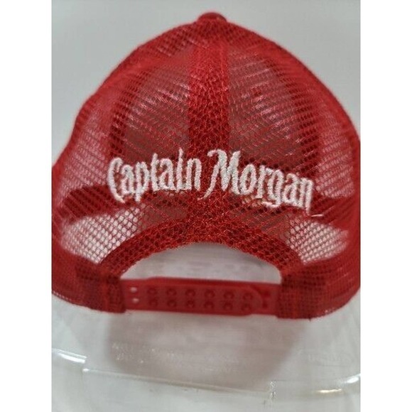 Captain Morgan Hat Cap Strap Back Red Gold Whiskey Casual Adjustable Mens - Picture 4 of 6